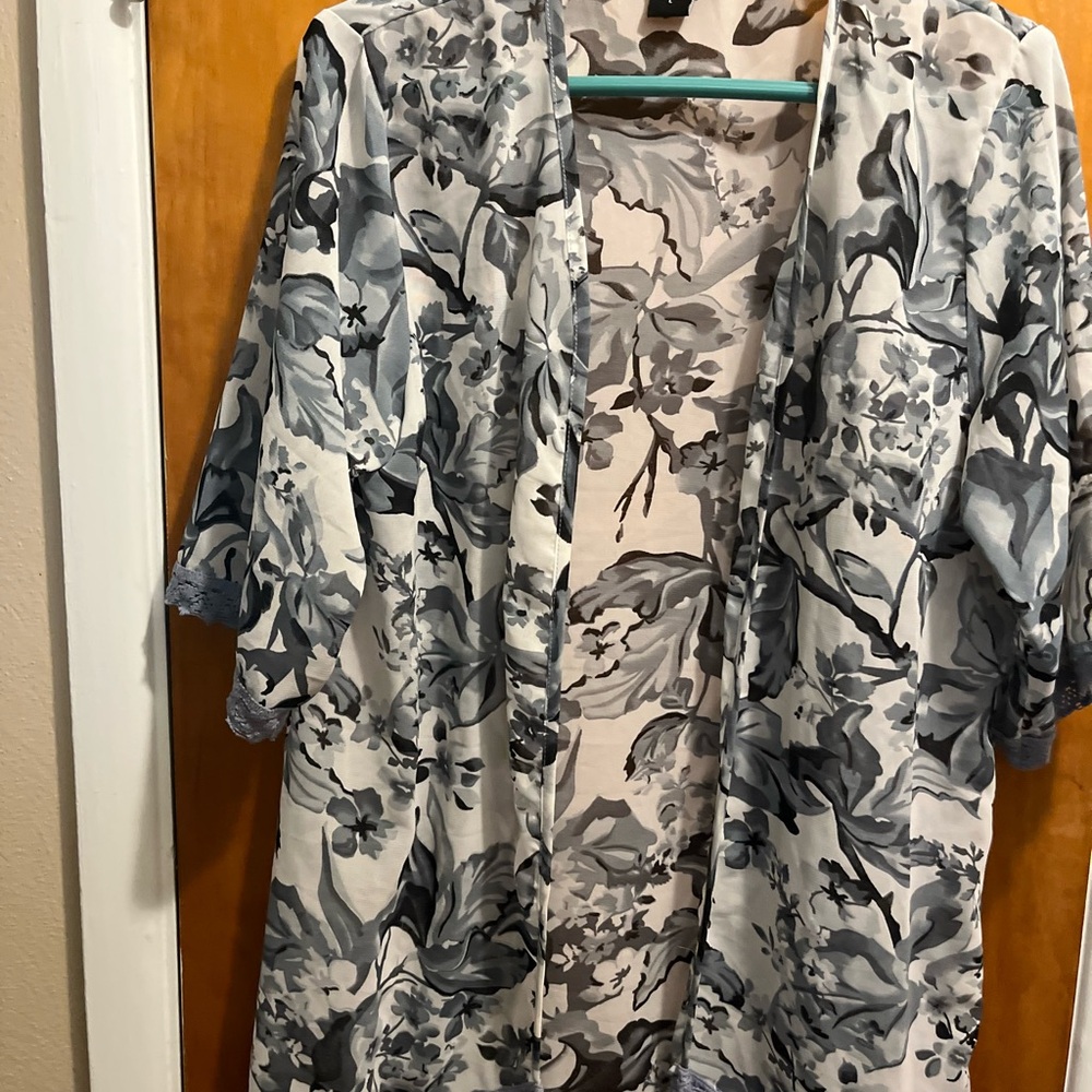 Alisha D. Camouflage Kimono Cardigan